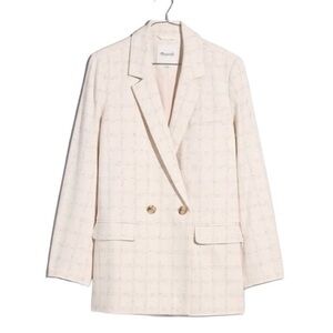 NWT Madewell Caldwell Double Breasted Blazer in Ghent Plaid size S